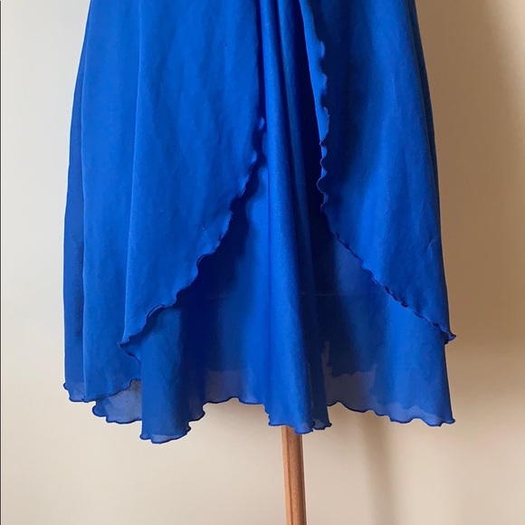 Royal Blue Sequinned Dance Performance Dress - Picture 3 of 11